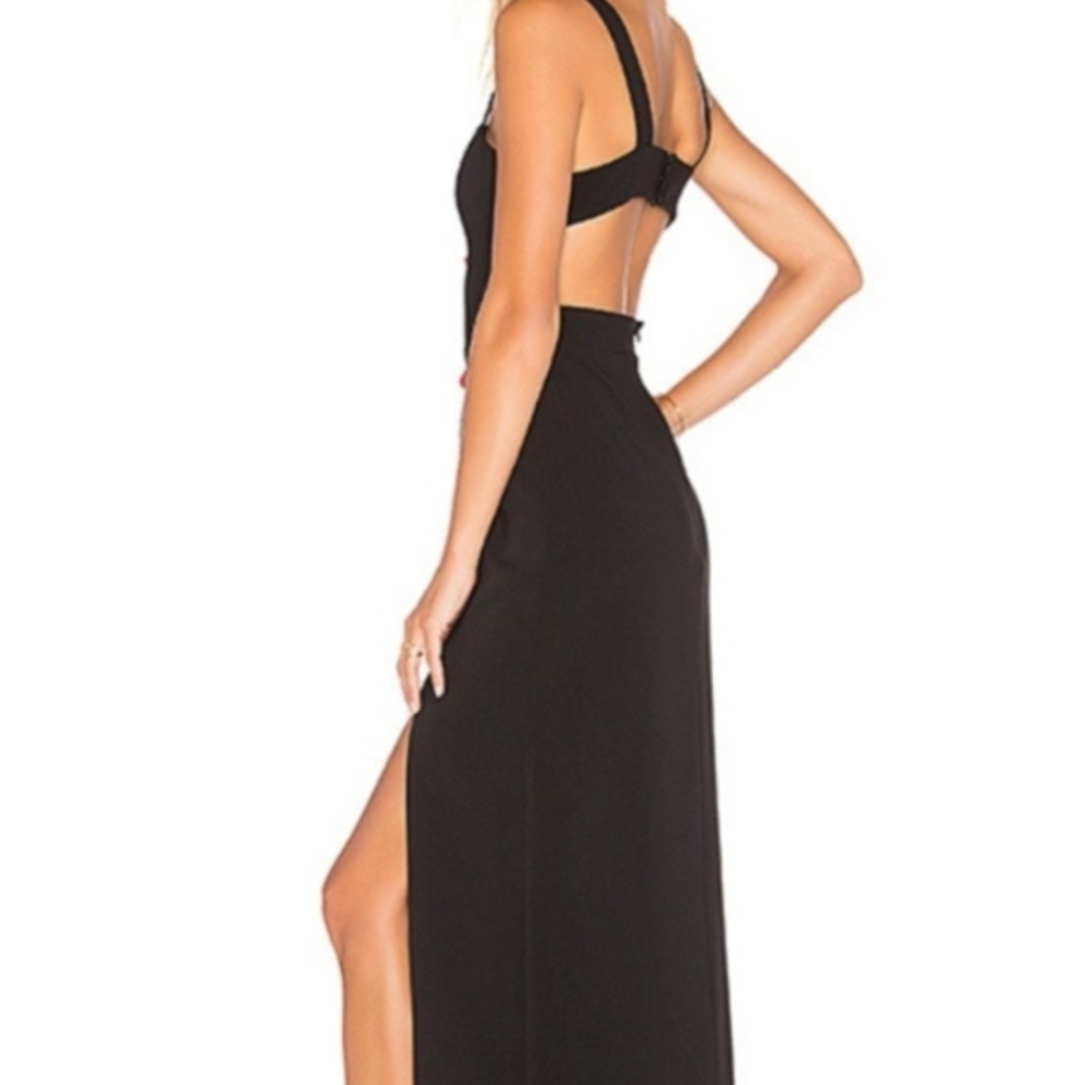 Lovers + Friends Black Maxi Dress with Side Slit